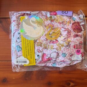 Sugar Swan bamboo 2 piece pajama set with fold over feet Miss Marie